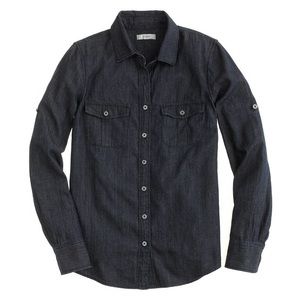 Jcrew Keeper Chambray Shirt - Dark Rinse